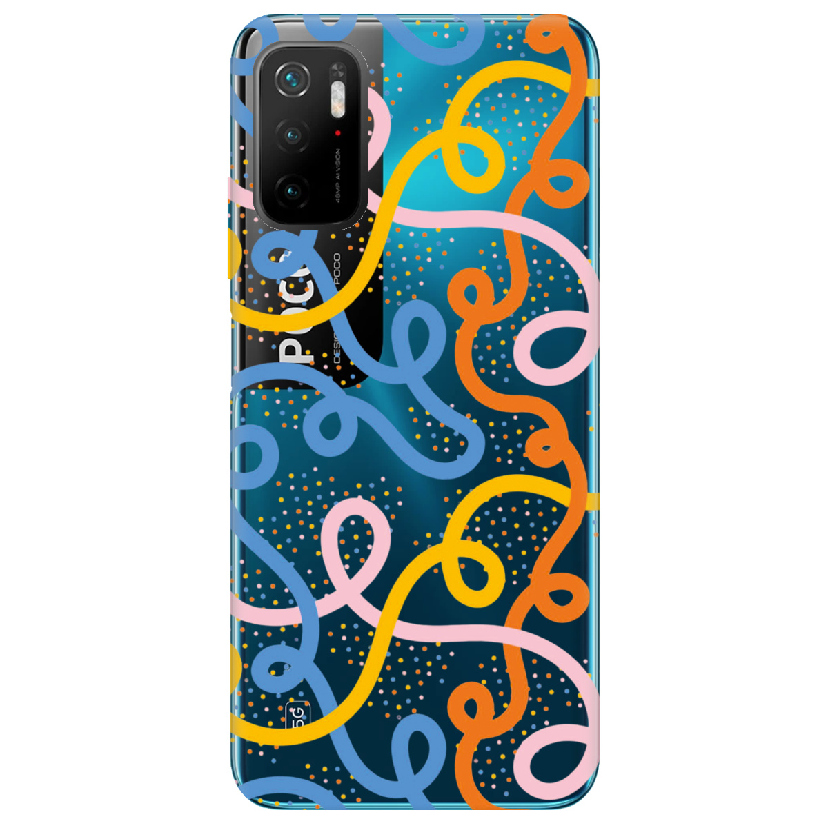 Чохол для Xiaomi Poco M3 Pro Кольоровий завиток - фото 1 Чохол для Xiaomi Poco M3 Pro Кольоровий завиток - фото 1 - Чохли для телефонів