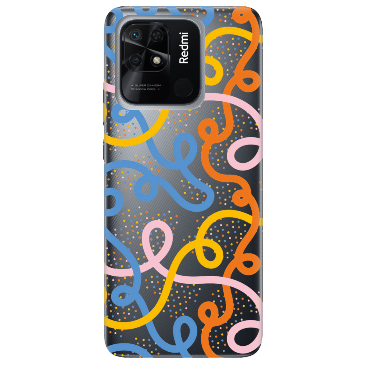 Чохол для Xiaomi Redmi 10C Кольоровий завиток - фото 1 - Чохли для телефонів