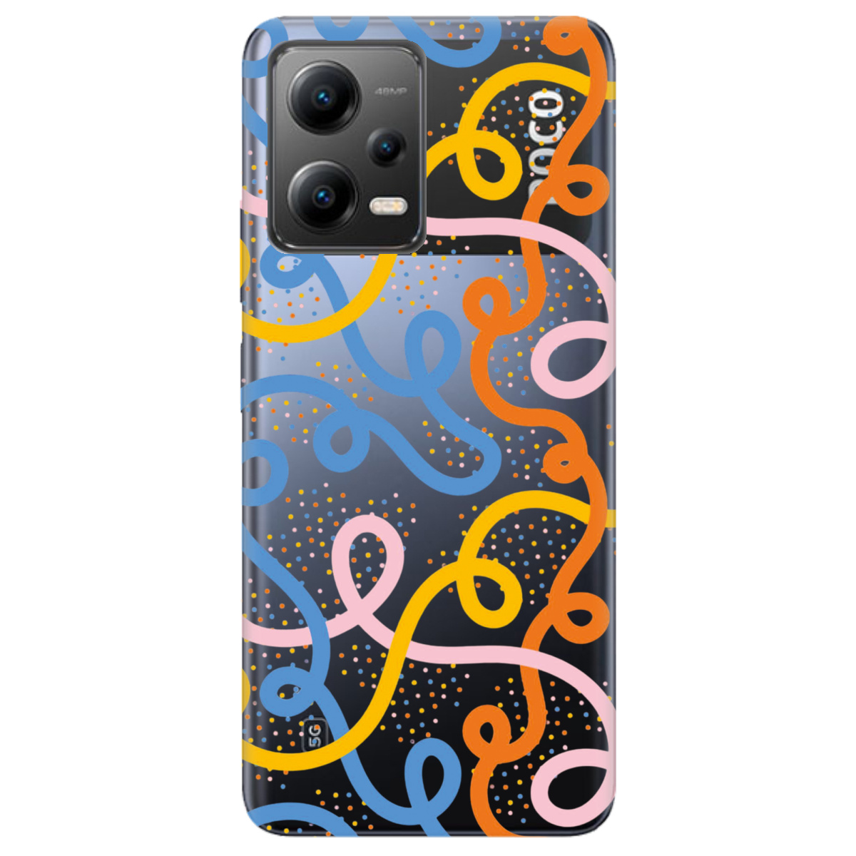 Чехол для Xiaomi Poco X5 5G Кольоровий завиток - фото 1 Чехол для Xiaomi Poco X5 5G Кольоровий завиток - фото 1 - Чехлы для телефонов