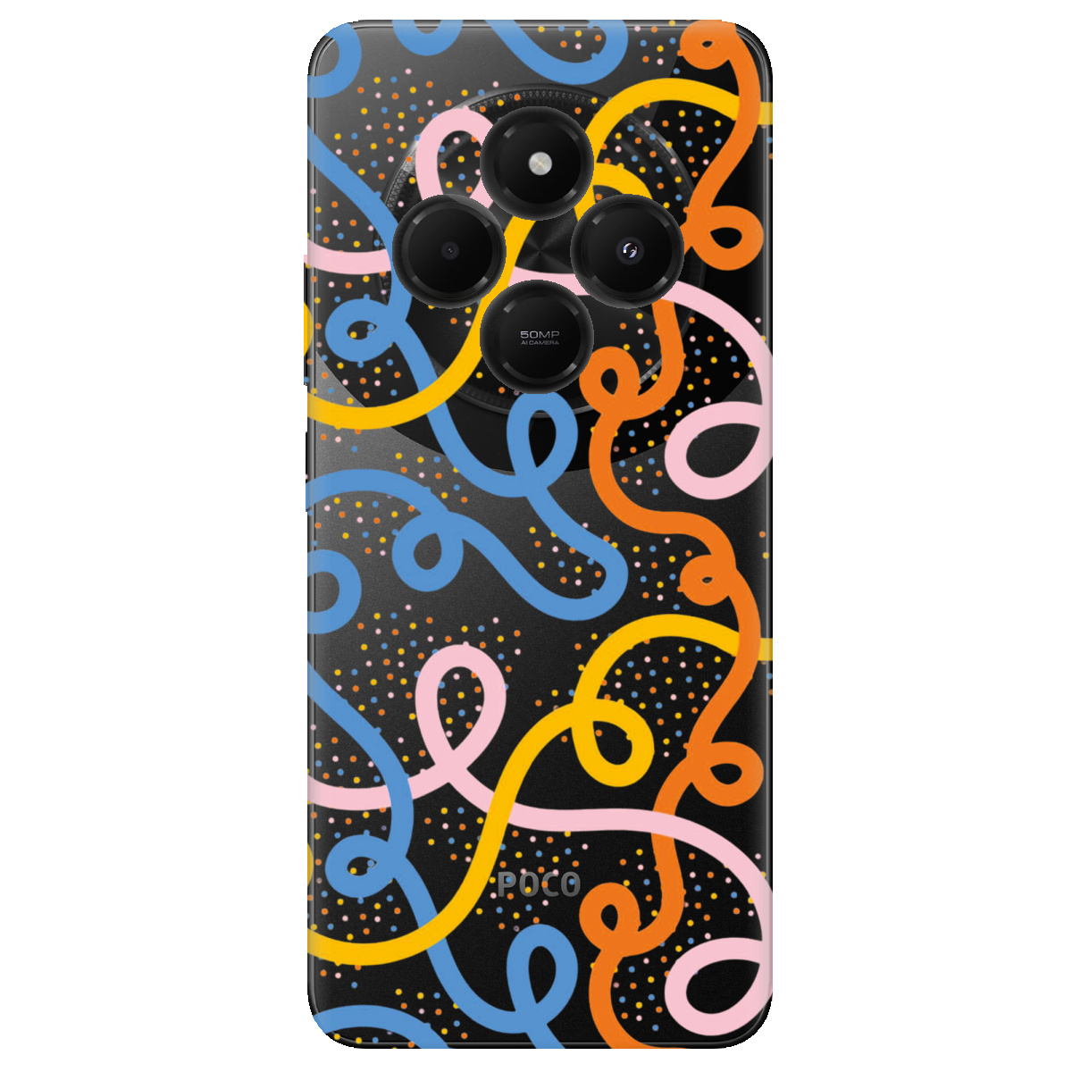 Чехол для Xiaomi Redmi 14C Кольоровий завиток - фото 1 Чехол для Xiaomi Redmi 14C Кольоровий завиток - фото 1 - Чехлы для телефонов