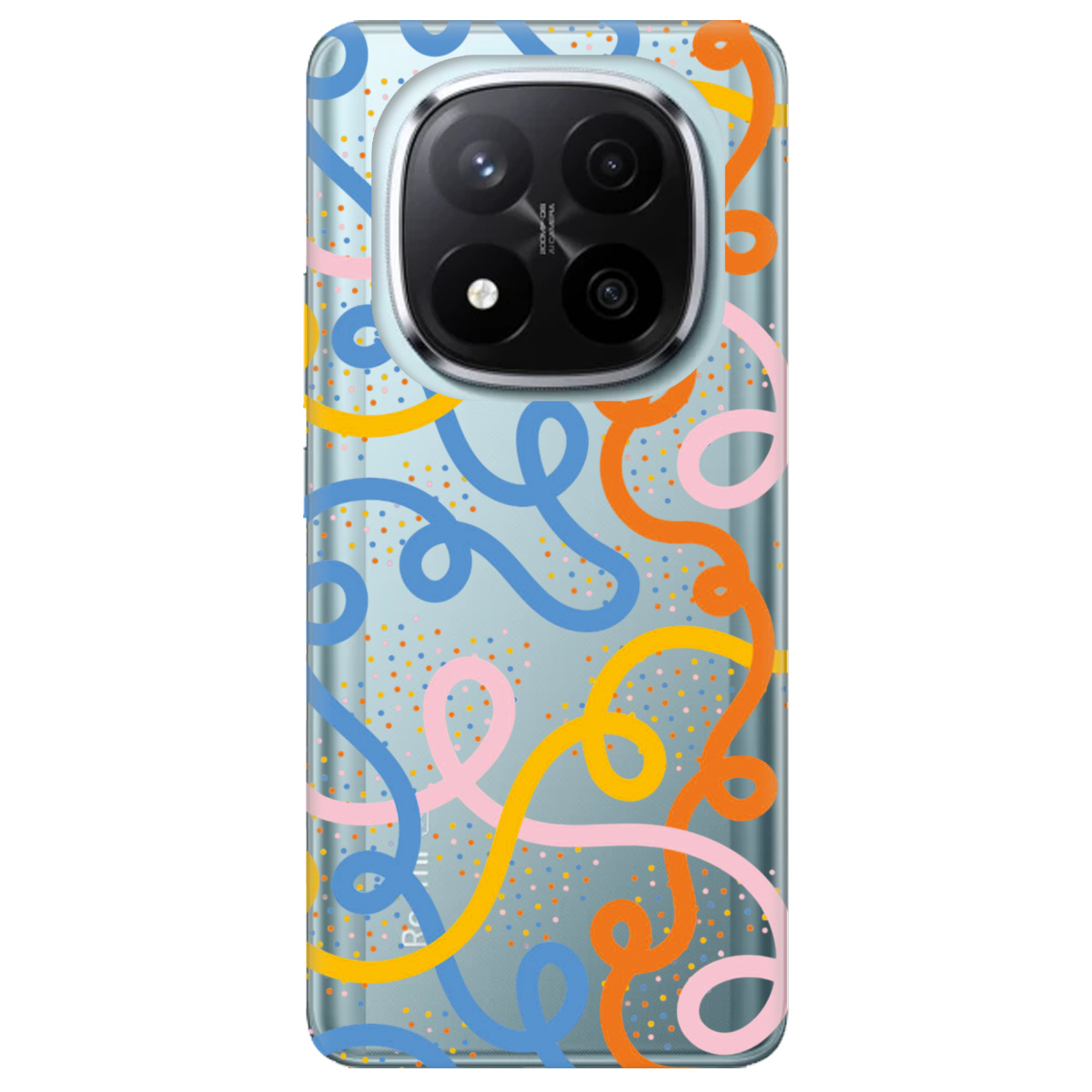 Чехол для Xiaomi Redmi Note 14 Pro + 5G Кольоровий завиток - фото 1 Чехол для Xiaomi Redmi Note 14 Pro + 5G Кольоровий завиток - фото 1 - Чехлы для телефонов