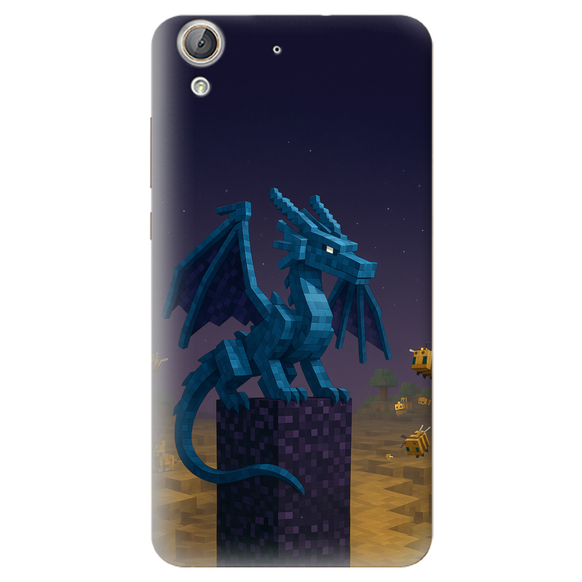 Чохол для Huawei Y6 II Дракон Краю Майнкрафт - фото 1 - Чохли для телефонів