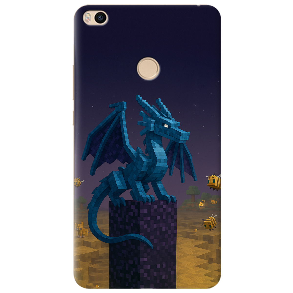 Чехол для Xiaomi Mi Max 2 Дракон Краю Майнкрафт - фото 1 - Чехлы для телефонов