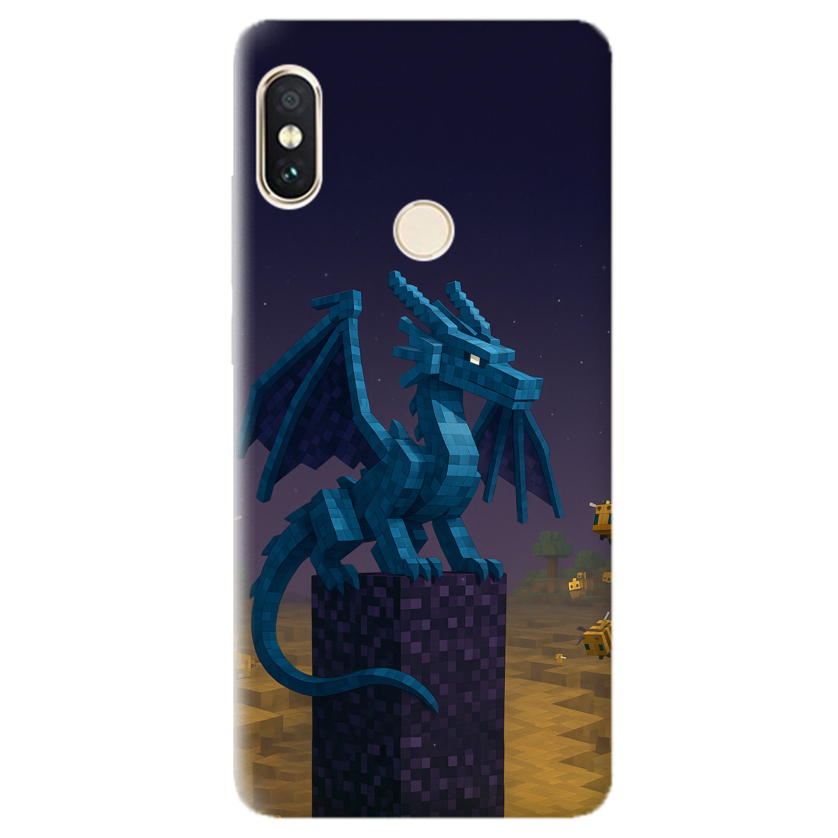 Чехол для Xiaomi Redmi Note 5 Дракон Краю Майнкрафт - фото 1 - Чехлы для телефонов