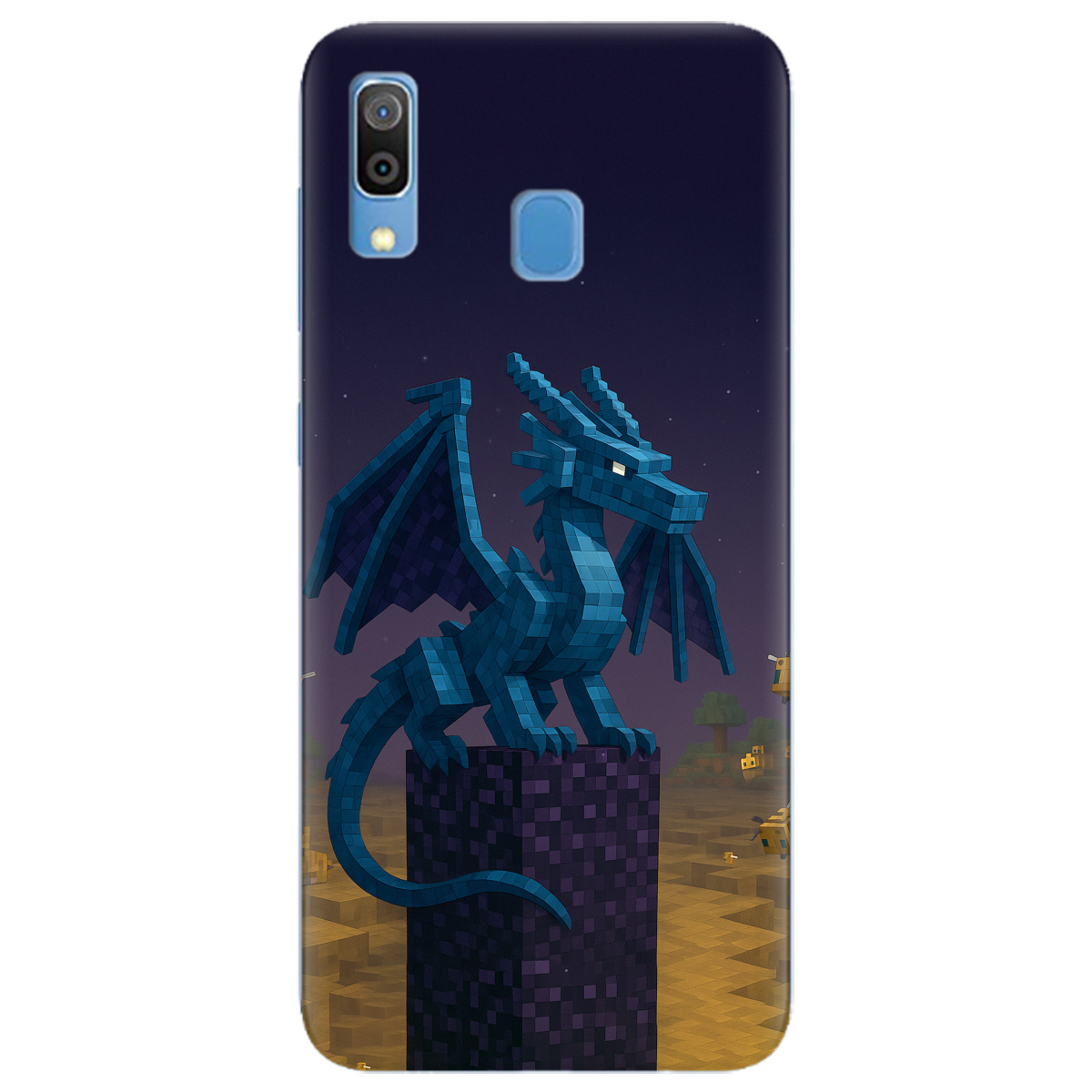 Чохол для Samsung Galaxy A30 Дракон Краю Майнкрафт - фото 1 - Чохли для телефонів