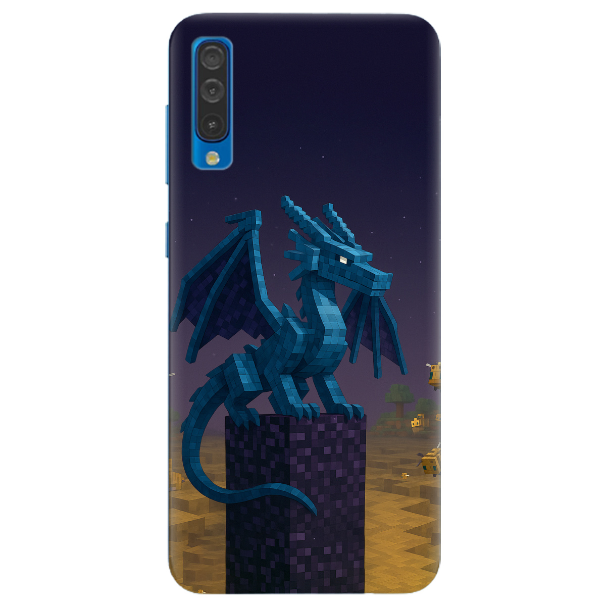 Чехол для Samsung Galaxy A50 Дракон Краю Майнкрафт - фото 1 - Чехлы для телефонов