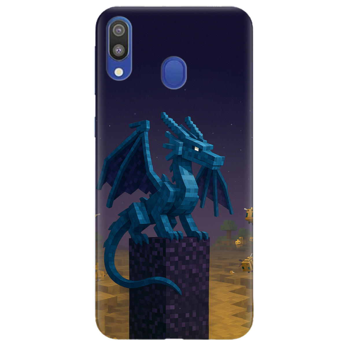 Чохол для Samsung Galaxy M20 Дракон Краю Майнкрафт - фото 1 Чохол для Samsung Galaxy M20 Дракон Краю Майнкрафт - фото 1 - Чохли для телефонів