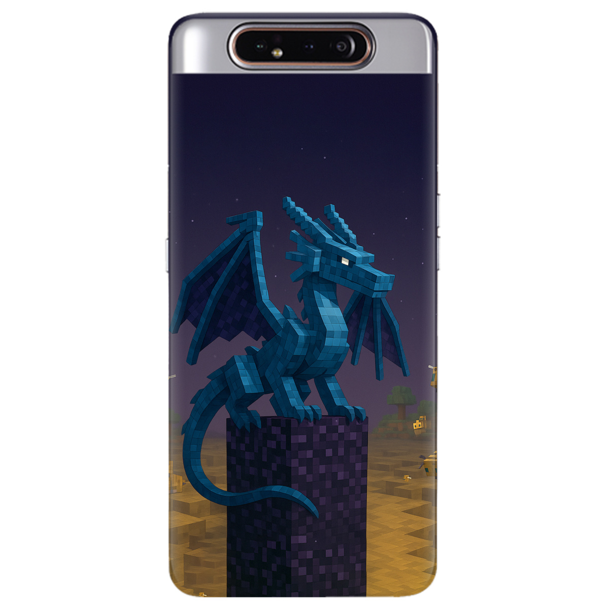 Чохол для Samsung Galaxy A80 Дракон Краю Майнкрафт - фото 1 Чохол для Samsung Galaxy A80 Дракон Краю Майнкрафт - фото 1 - Чохли для телефонів