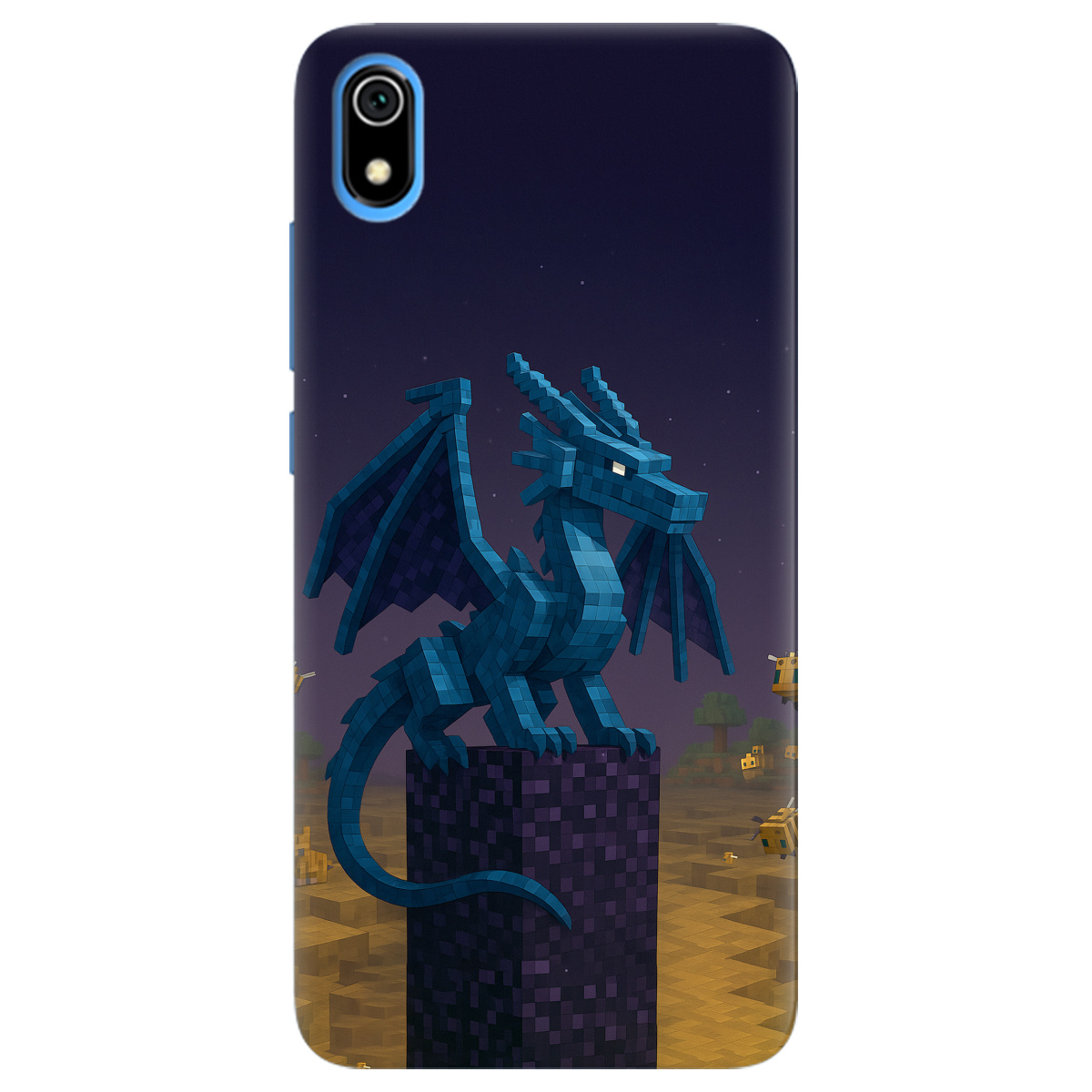 Чохол для Xiaomi Redmi 7A Дракон Краю Майнкрафт - фото 1 - Чохли для телефонів