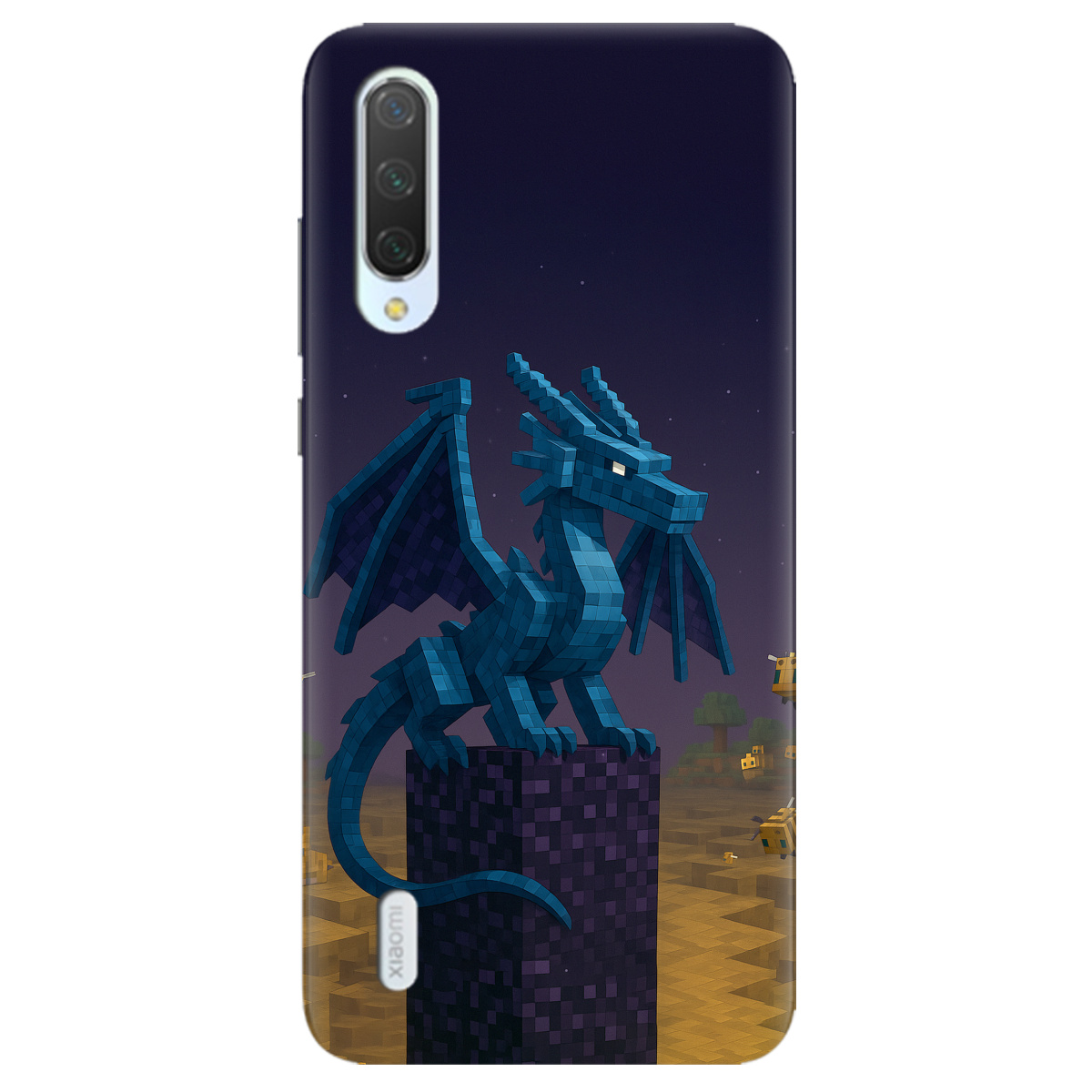 Чохол для Xiaomi Mi A3 Дракон Краю Майнкрафт - фото 1 - Чохли для телефонів