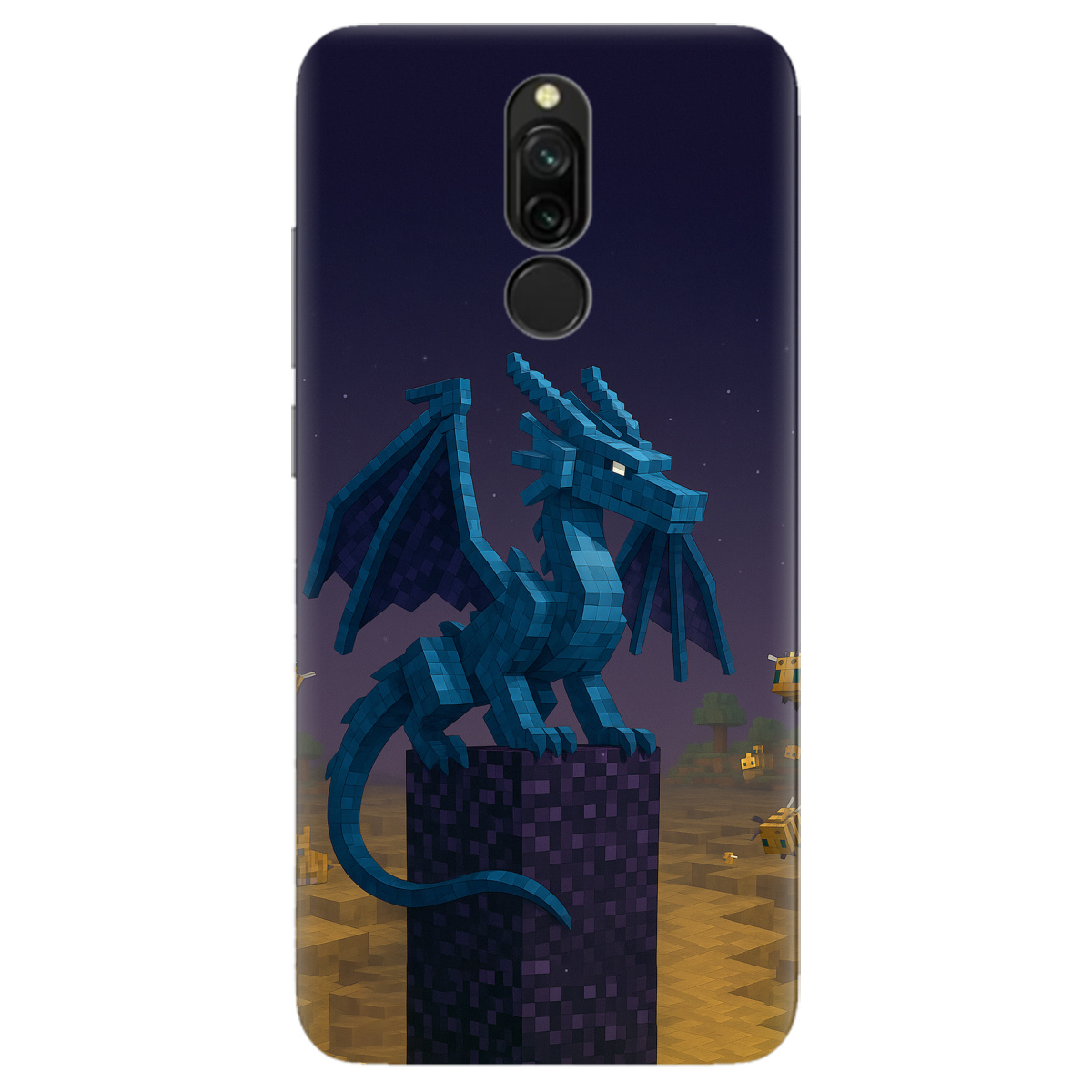 Чехол для Xiaomi Redmi 8 Дракон Краю Майнкрафт - фото 1 Чехол для Xiaomi Redmi 8 Дракон Краю Майнкрафт - фото 1 - Чехлы для телефонов