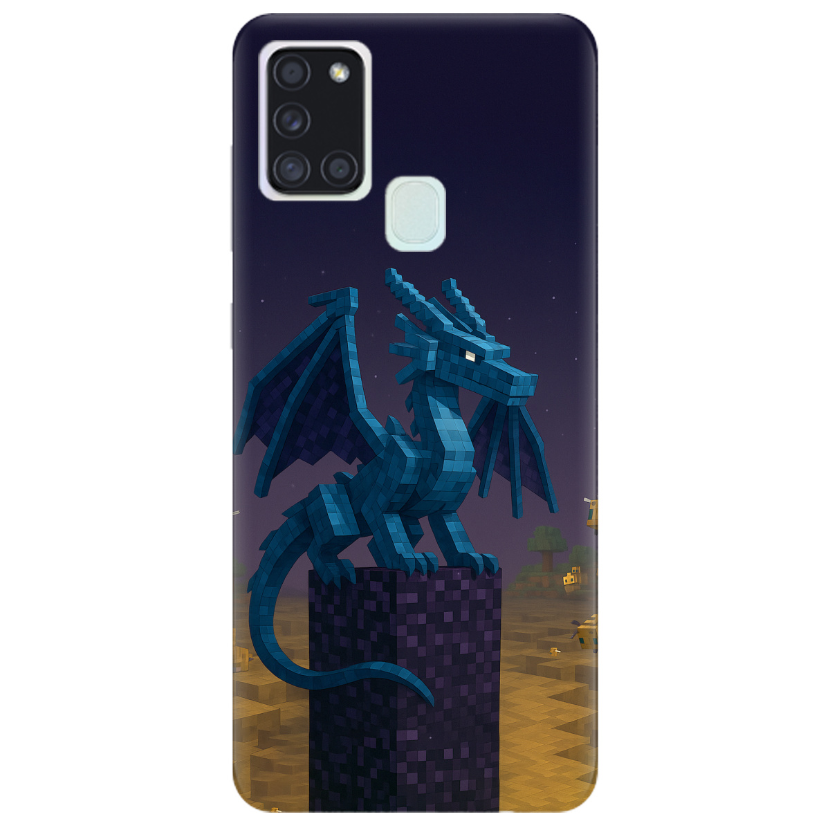 Чохол для Samsung Galaxy A21s Дракон Краю Майнкрафт - фото 1 - Чохли для телефонів