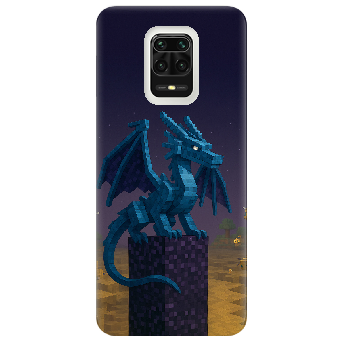 Чохол для Xiaomi Redmi Note 9 Pro Дракон Краю Майнкрафт - фото 1 - Чохли для телефонів