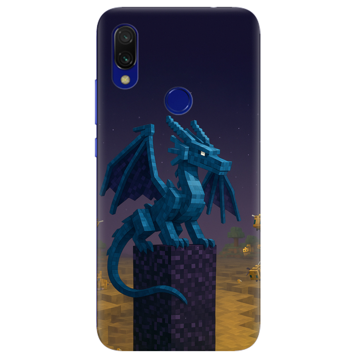Чохол для Xiaomi Redmi Note 7/7Pro Дракон Краю Майнкрафт - фото 1 - Чохли для телефонів