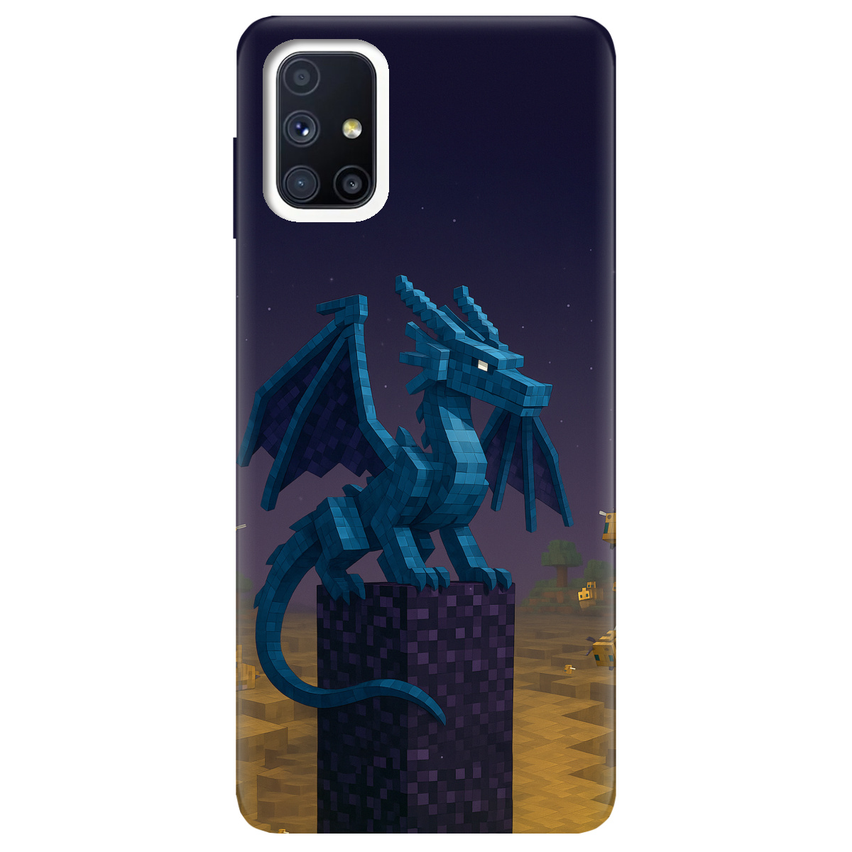 Чехол для Samsung Galaxy M51 Дракон Краю Майнкрафт - фото 1 - Чехлы для телефонов