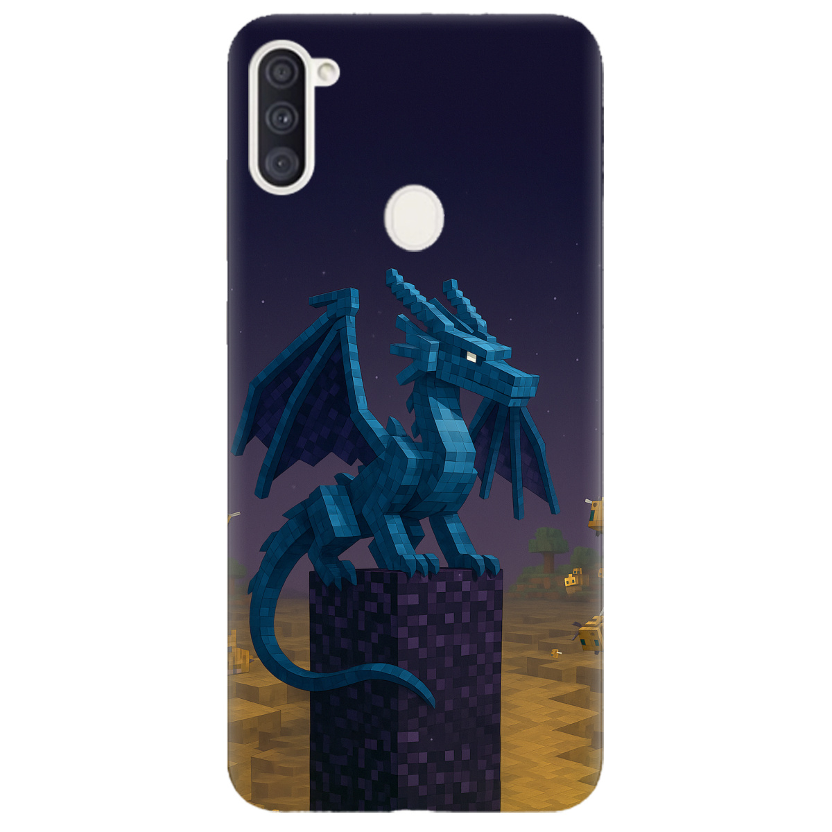 Чохол для Samsung Galaxy M11 Дракон Краю Майнкрафт - фото 1 - Чохли для телефонів