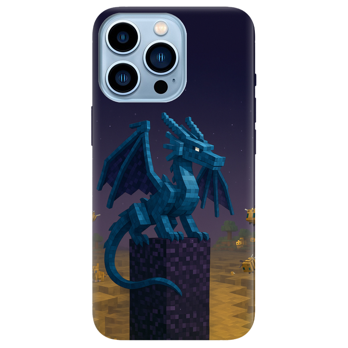 Чохол для Apple iPhone 13 Pro Max Дракон Краю Майнкрафт - фото 1 Чохол для Apple iPhone 13 Pro Max Дракон Краю Майнкрафт - фото 1 - Чохли для телефонів