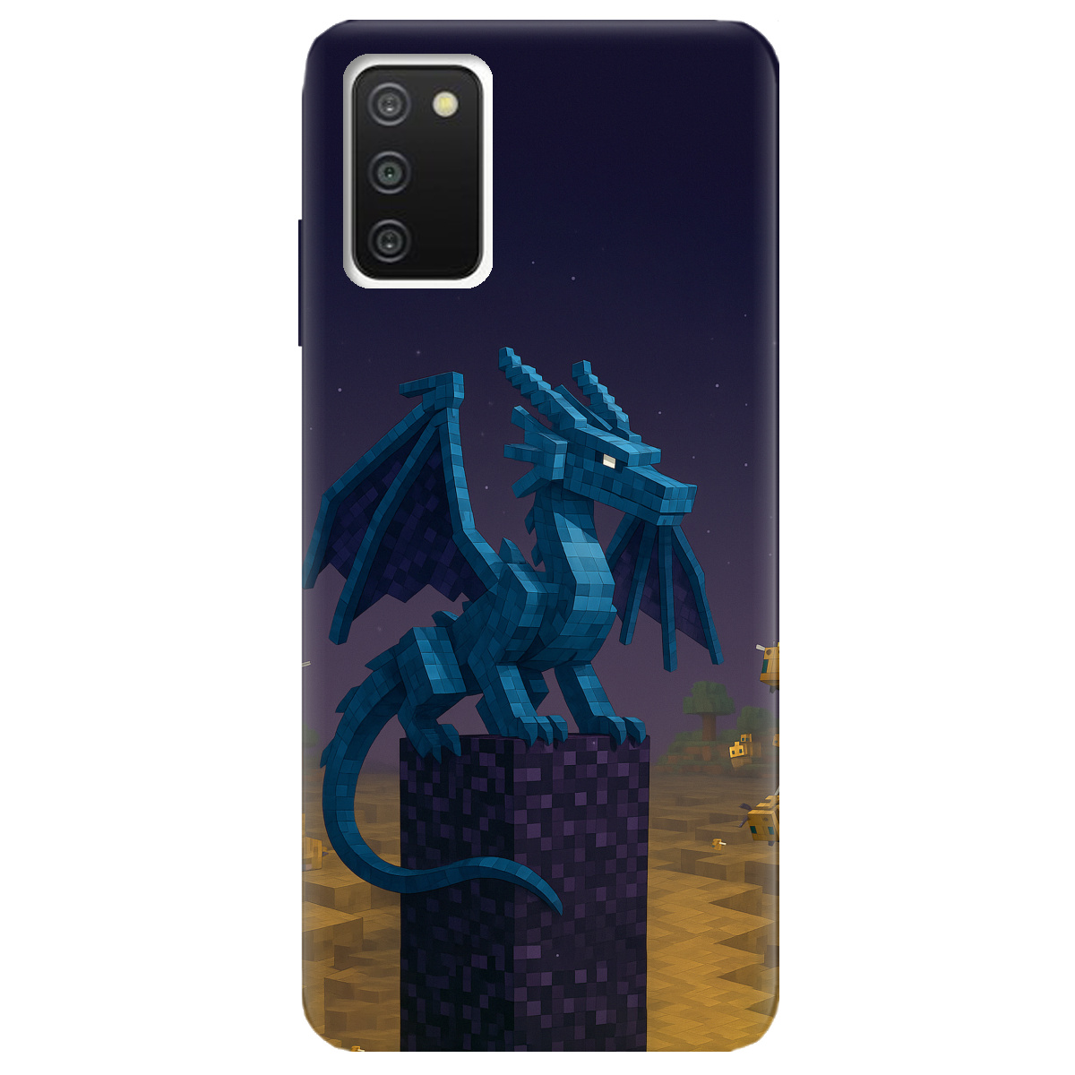 Чохол для Samsung Galaxy A03s Дракон Краю Майнкрафт - фото 1 - Чохли для телефонів