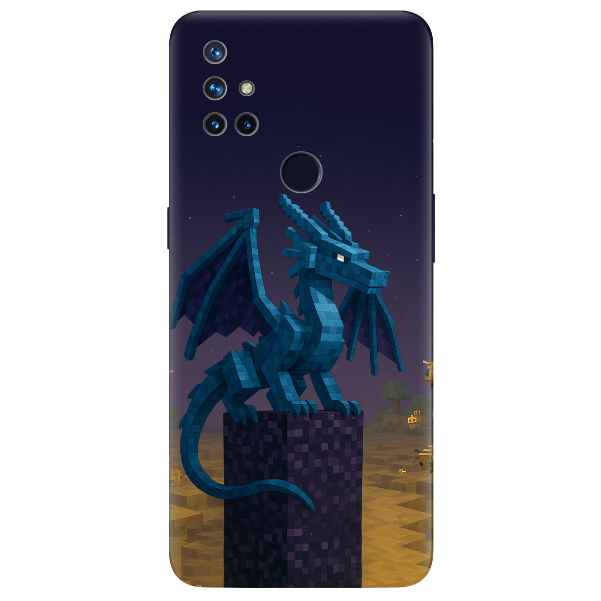 Чохол для OnePlus Nord N10 5G Дракон Краю Майнкрафт - фото 1 - Чохли для телефонів