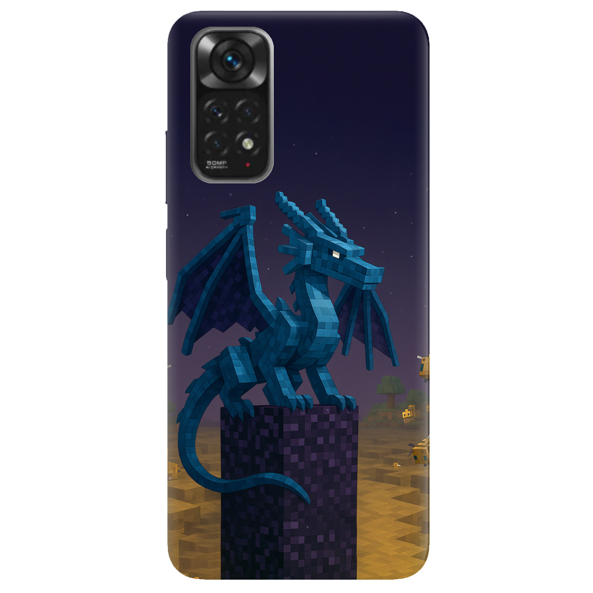 Чохол для Xiaomi Redmi Note 11 Дракон Краю Майнкрафт - фото 1 - Чохли для телефонів