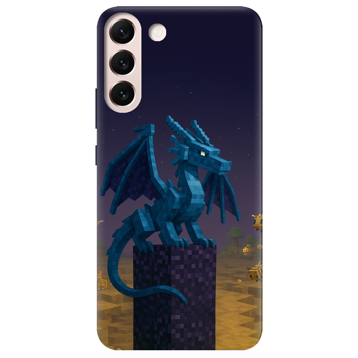 Чехол для Samsung Galaxy S22 Дракон Краю Майнкрафт - фото 1 - Чехлы для телефонов