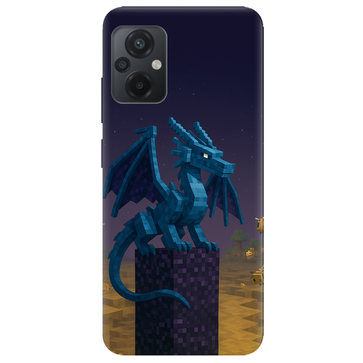 Чохол для Xiaomi Poco M5 Дракон Краю Майнкрафт - фото 1 - Чохли для телефонів