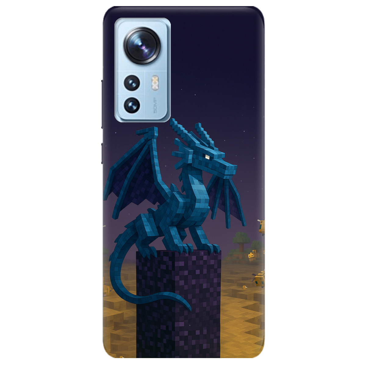 Чохол для Xiaomi 12 Дракон Краю Майнкрафт - фото 1 - Чохли для телефонів