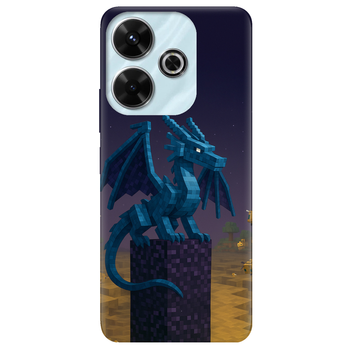 Чехол для Xiaomi Redmi 13 Дракон Краю Майнкрафт - фото 1 - Чехлы для телефонов