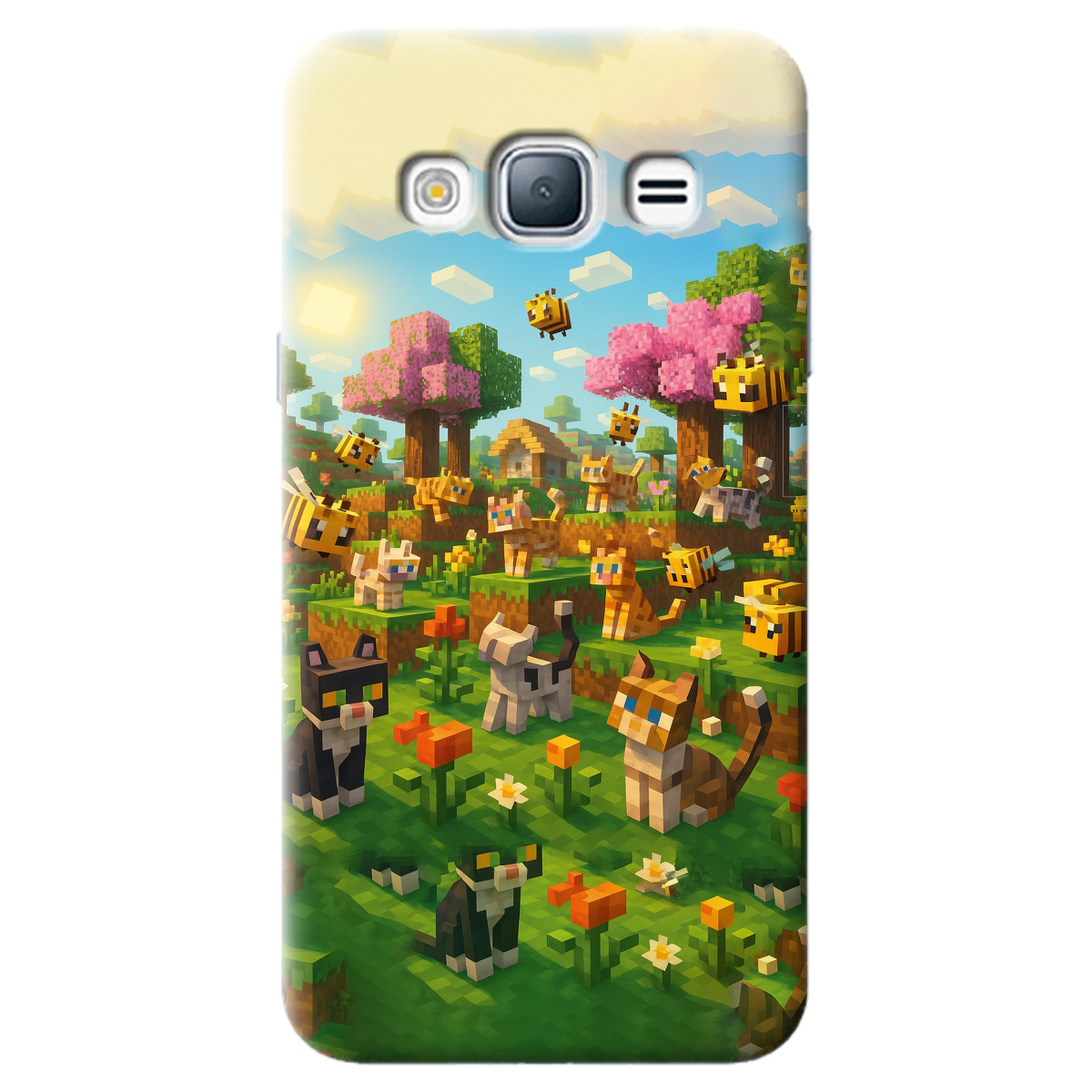 Чехол для Samsung Galaxy J3 2016 Піксельні герої - фото 1 - Чехлы для телефонов
