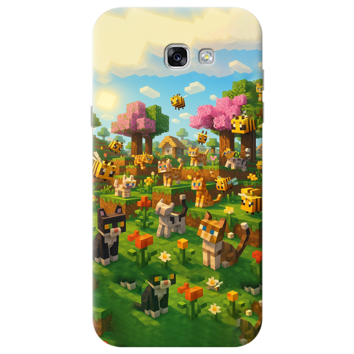 Чехол для Samsung Galaxy A7 2017 Піксельні герої - фото 1 - Чехлы для телефонов