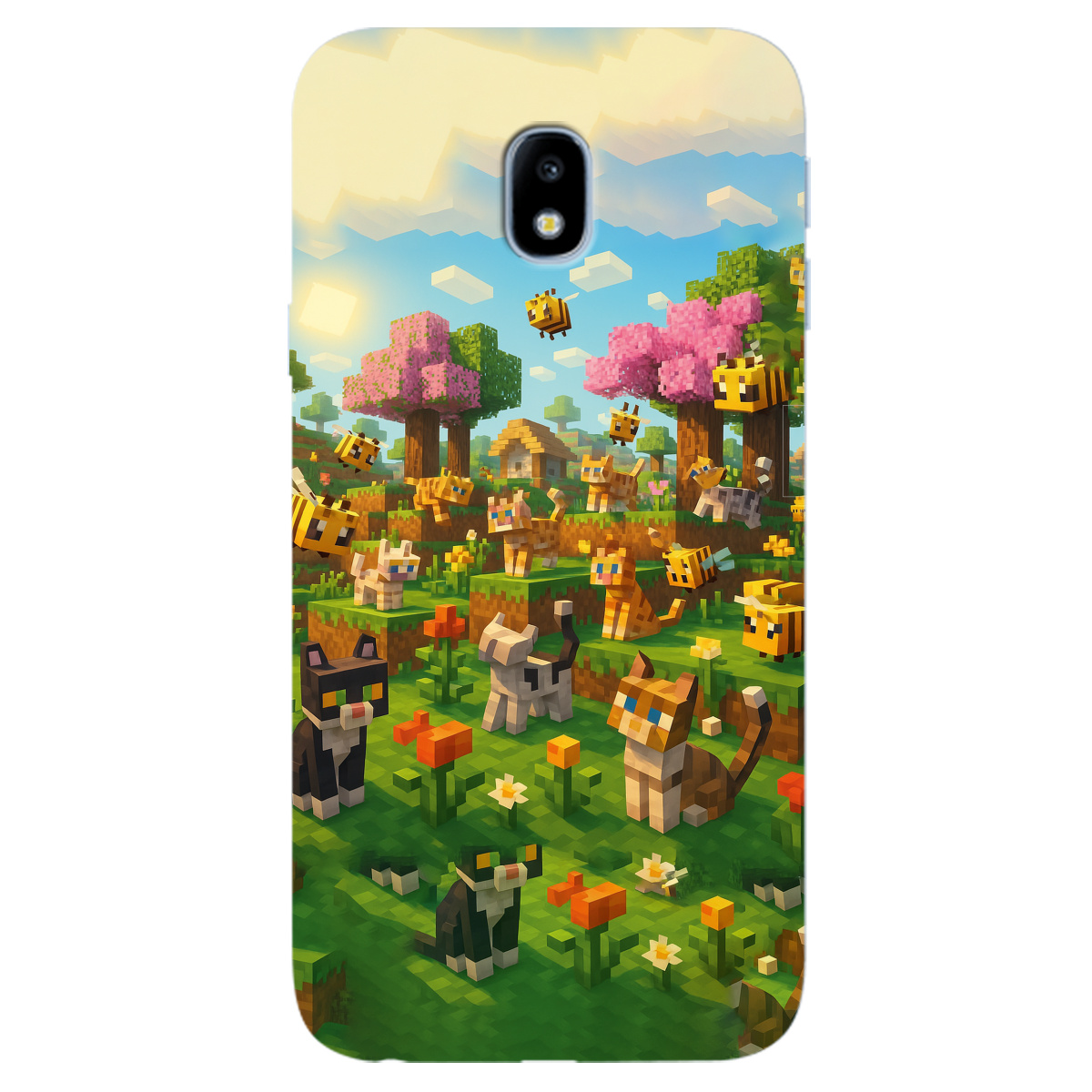 Чохол для Samsung Galaxy J3 2017 Піксельні герої - фото 1 - Чохли для телефонів