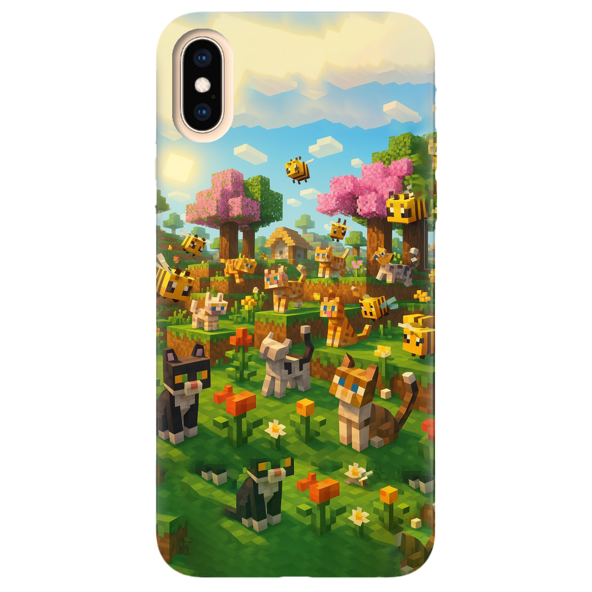 Чохол для Apple iPhone X Піксельні герої - фото 1 - Чохли для телефонів