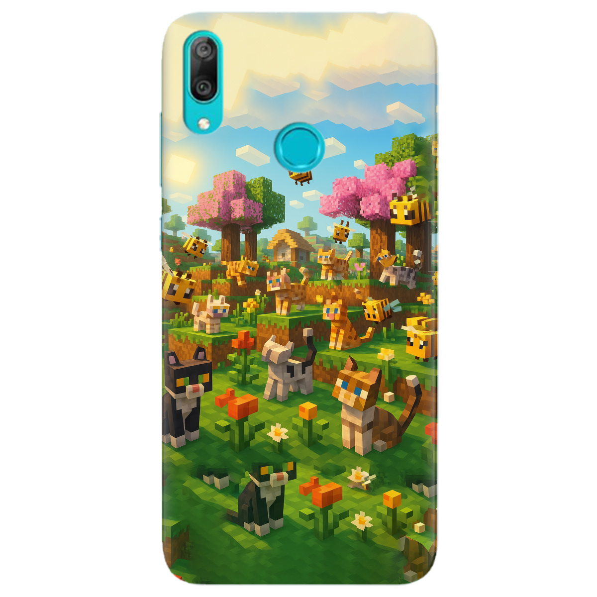 Чехол для Huawei Y7 2019 Піксельні герої - фото 1 - Чехлы для телефонов
