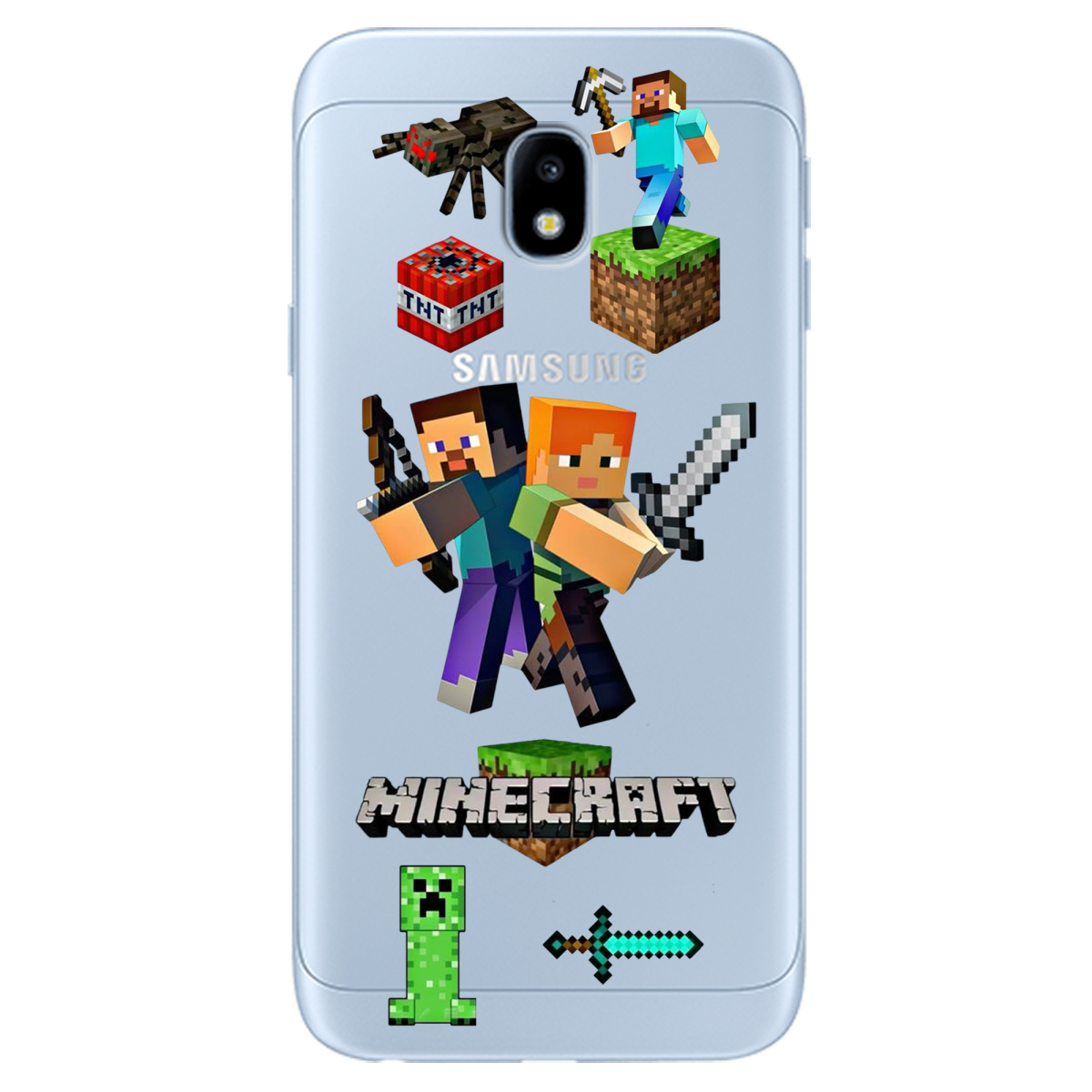 Чехол для Samsung Galaxy J3 2017 Піксельна пригода - фото 1 - Чехлы для телефонов