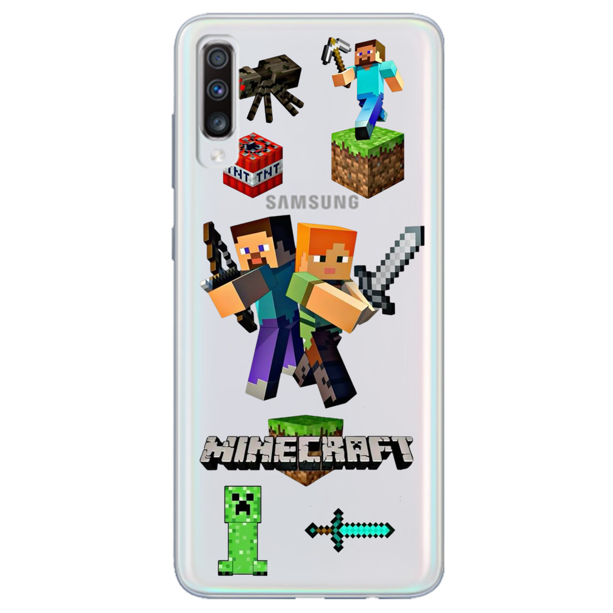 Чехол для Samsung Galaxy A70 Піксельна пригода - фото 1 - Чехлы для телефонов