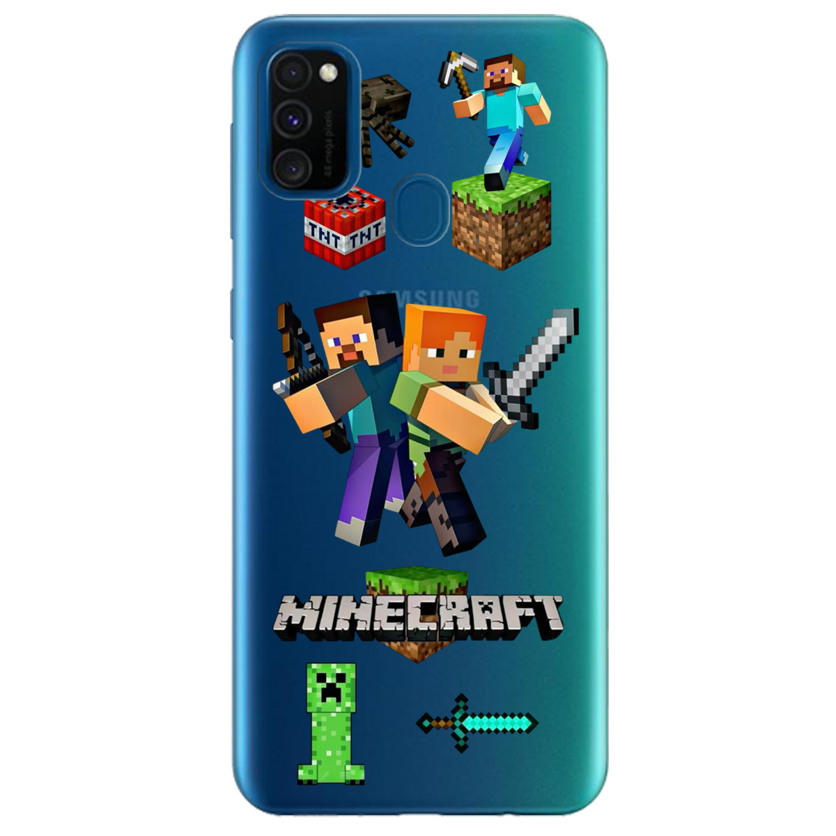 Чохол для Samsung Galaxy M21 Піксельна пригода - фото 1 - Чохли для телефонів