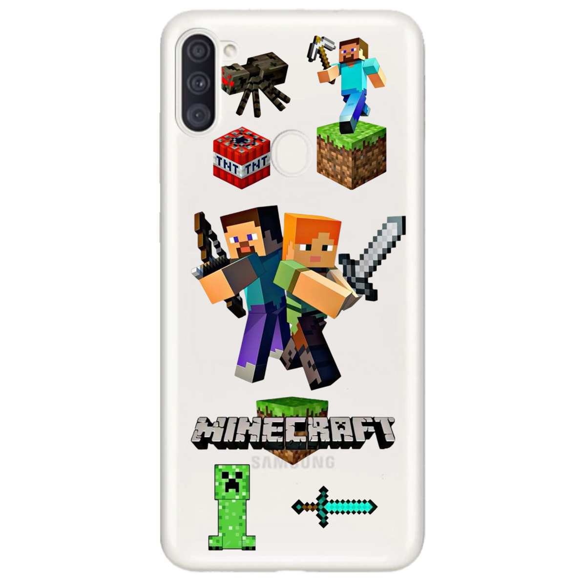 Чехол для Samsung Galaxy M11 Піксельна пригода - фото 1 - Чехлы для телефонов