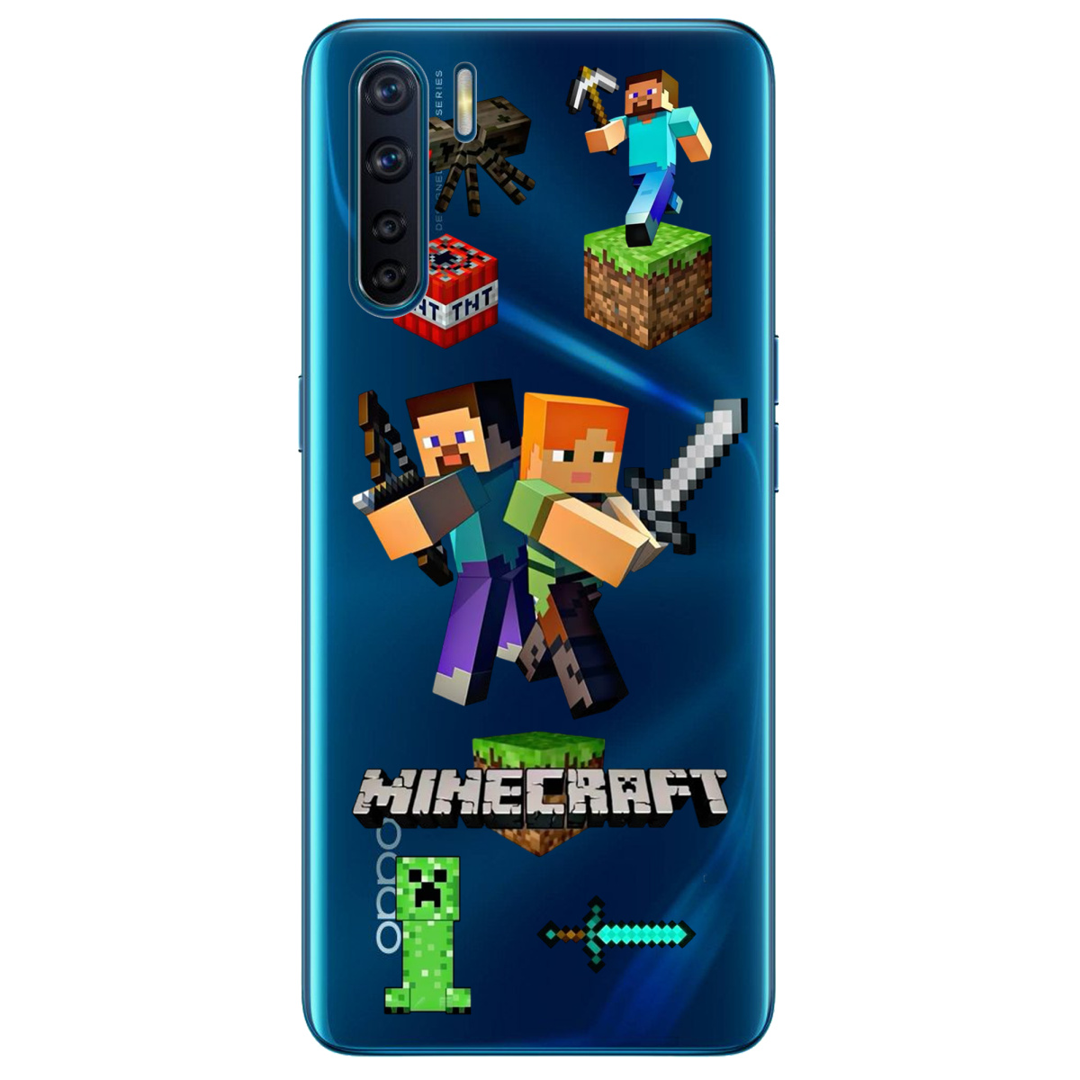 Чехол для Oppo Reno 3 Піксельна пригода - фото 1 - Чехлы для телефонов