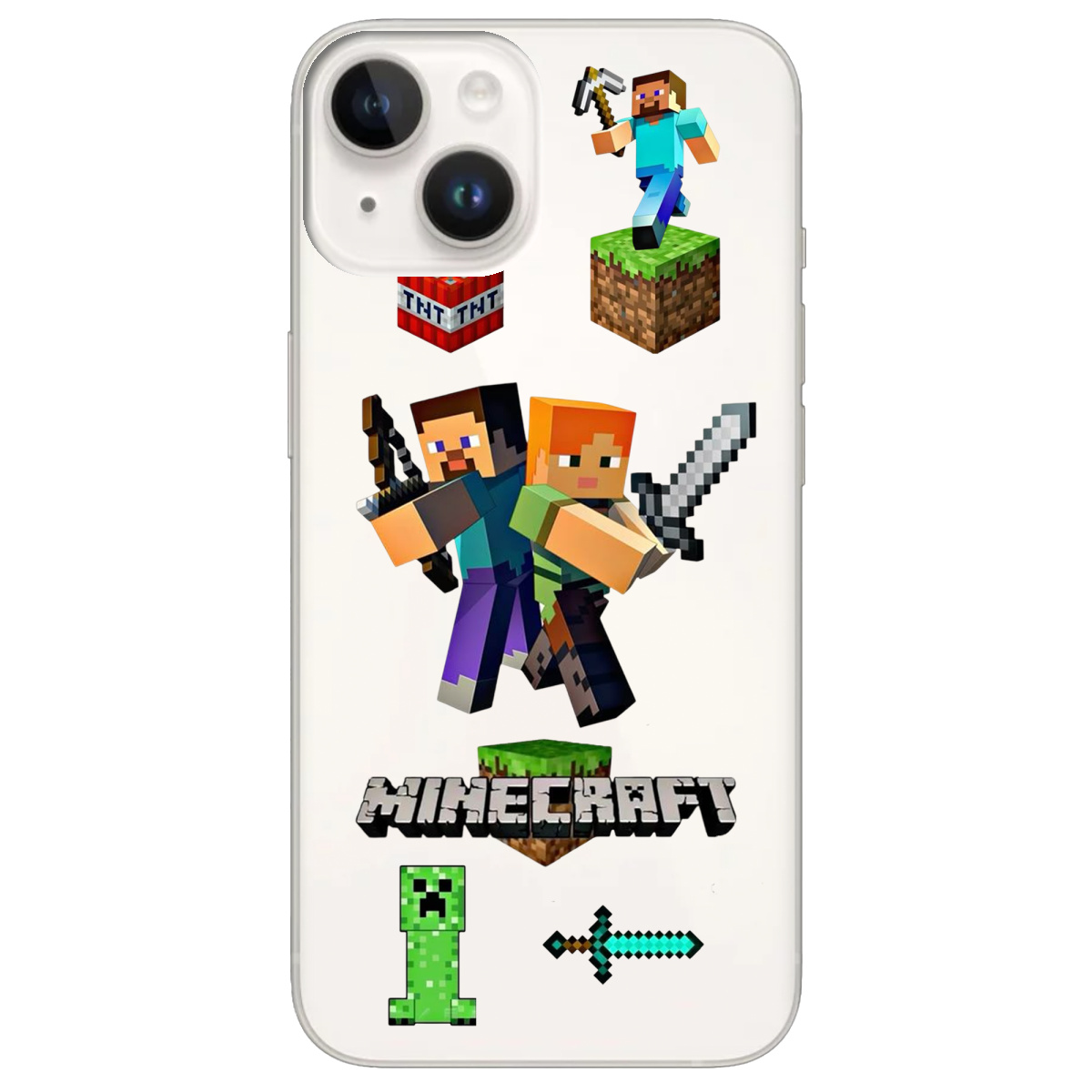 Чохол для Apple iPhone 14 Піксельна пригода - фото 1 - Чохли для телефонів