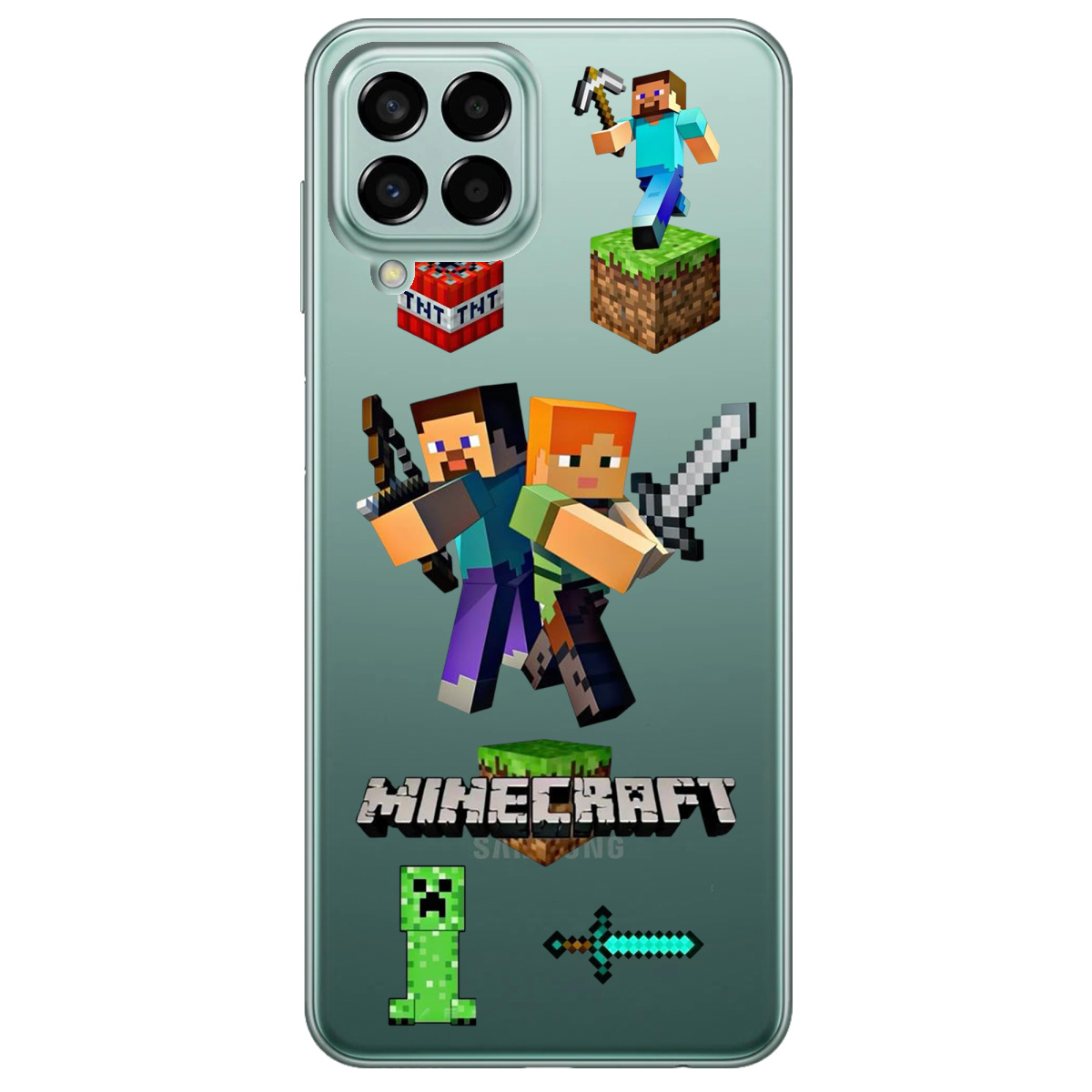 Чохол для Samsung Galaxy M33 5G Піксельна пригода - фото 1 - Чохли для телефонів