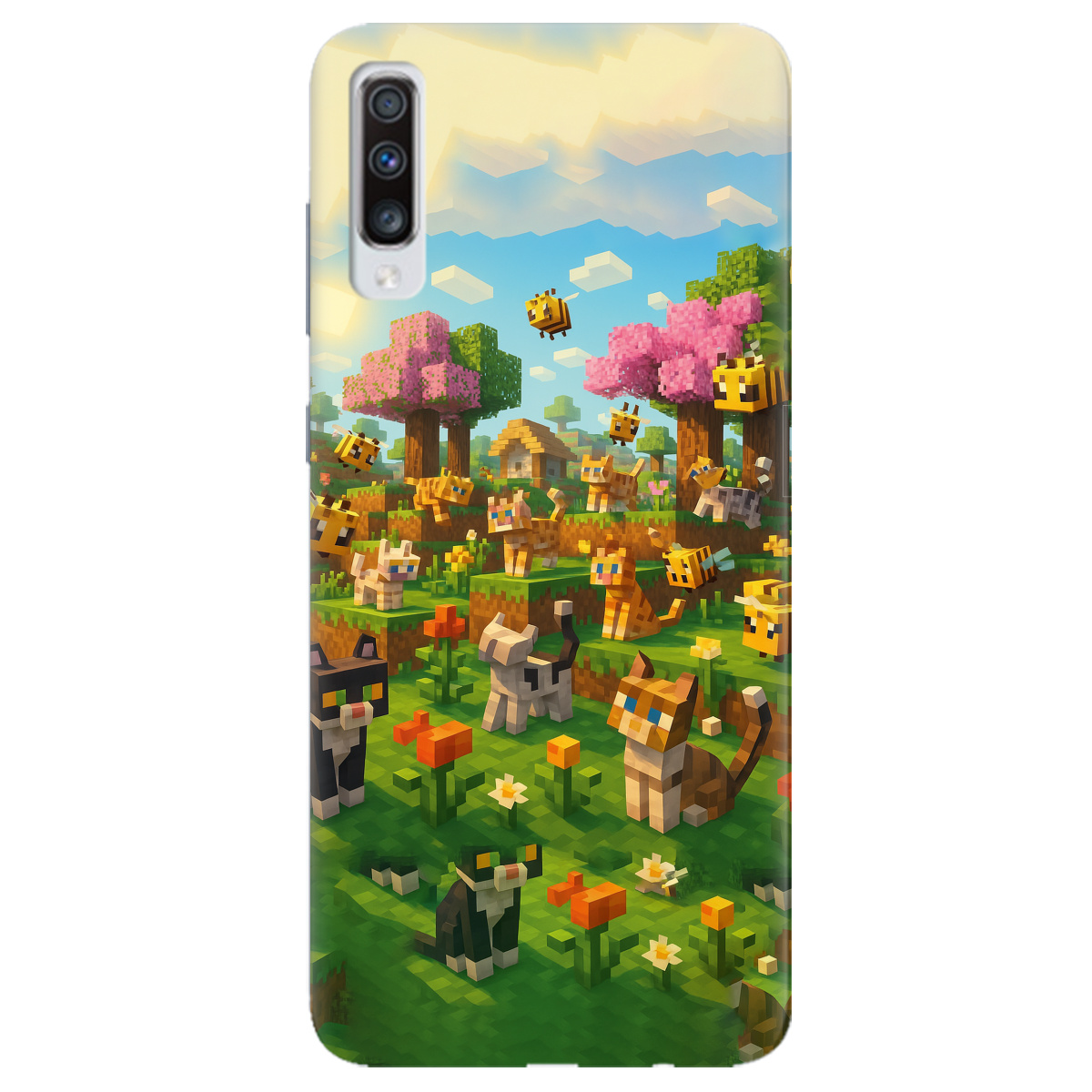 Чехол для Samsung Galaxy A70 Піксельні герої - фото 1 - Чехлы для телефонов