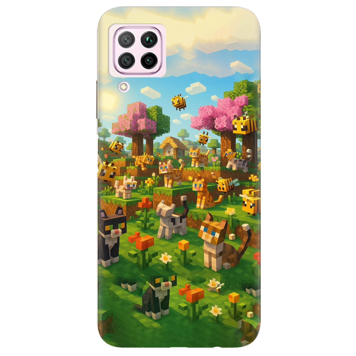 Чехол для Huawei P40 Lite Піксельні герої - фото 1 - Чехлы для телефонов