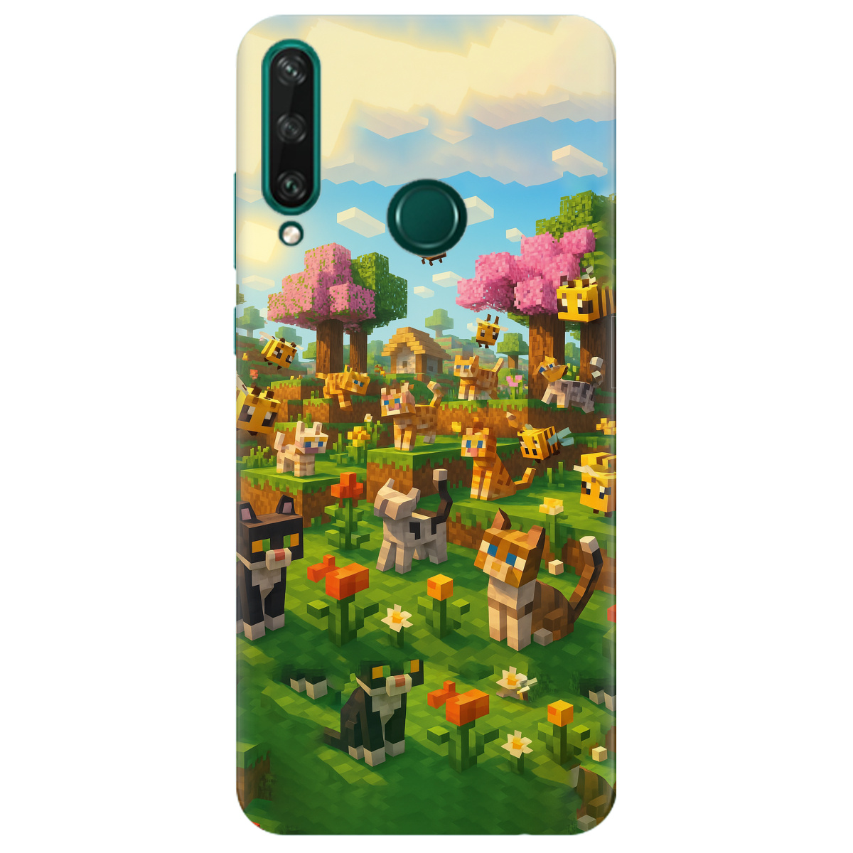 Чохол для Huawei Y6p Піксельні герої - фото 1 - Чохли для телефонів