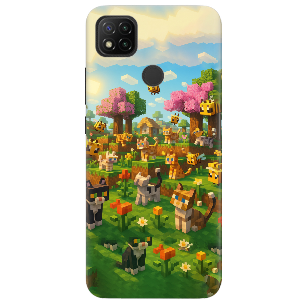 Чохол для Xiaomi Redmi 9C Піксельні герої - фото 1 - Чохли для телефонів