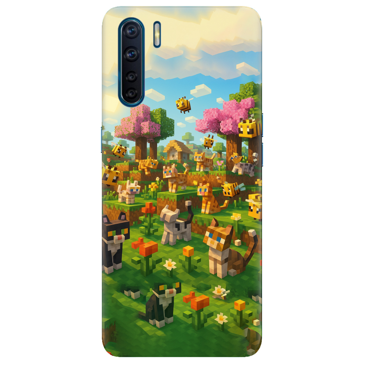 Чохол для Oppo Reno 3 Піксельні герої - фото 1 - Чохли для телефонів