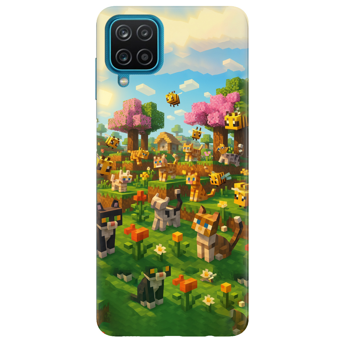 Чехол для Samsung Galaxy M12 Піксельні герої - фото 1 - Чехлы для телефонов