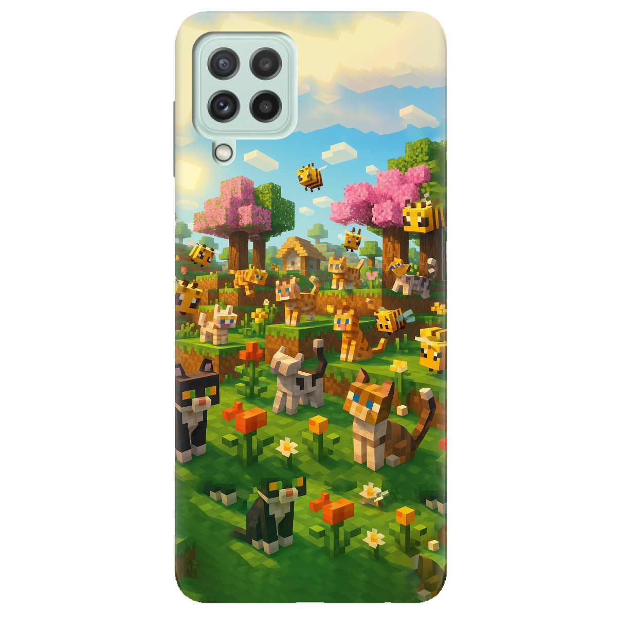Чохол для Samsung Galaxy M32 Піксельні герої - фото 1 - Чохли для телефонів