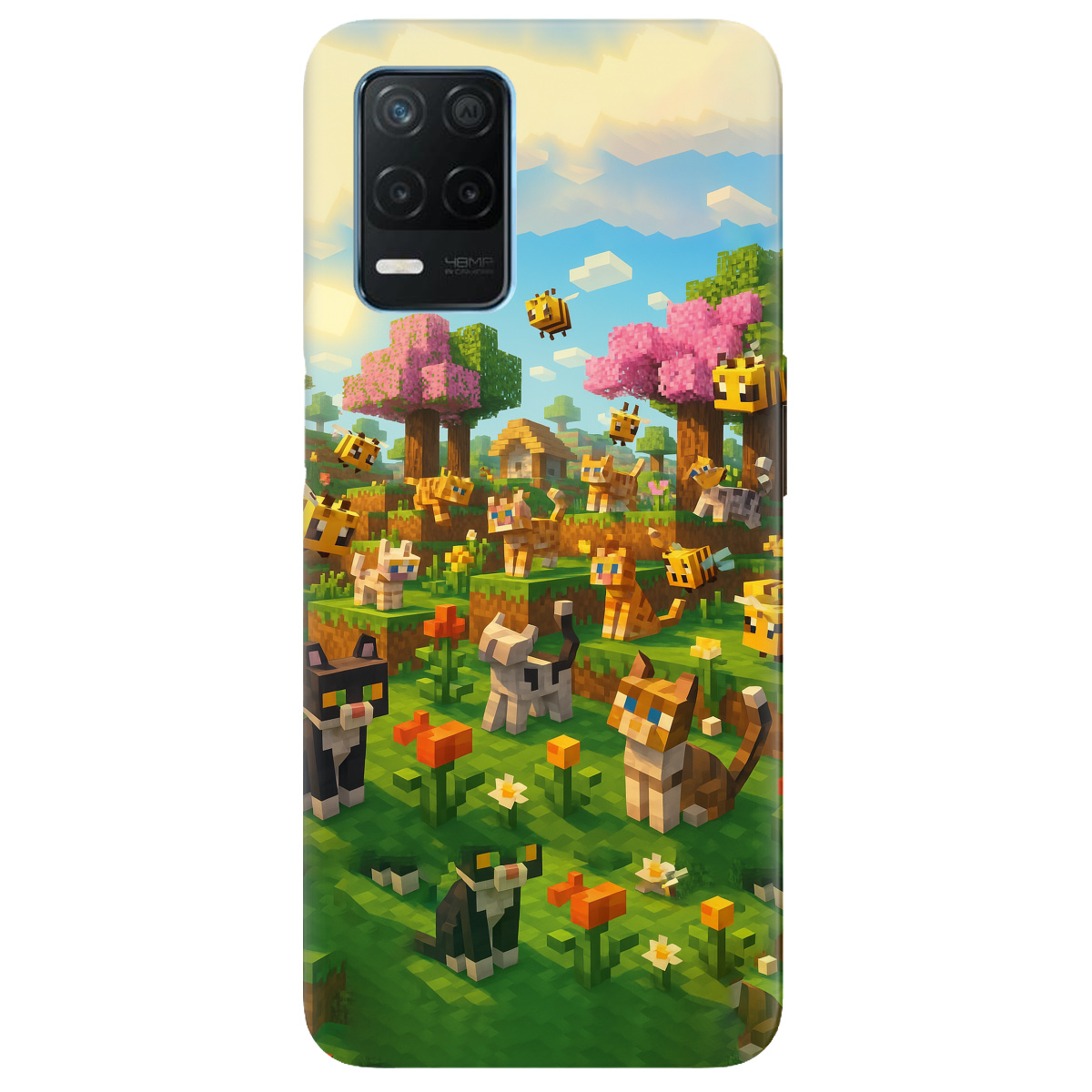 Чохол для Realme 8 Піксельні герої - фото 1 - Чохли для телефонів