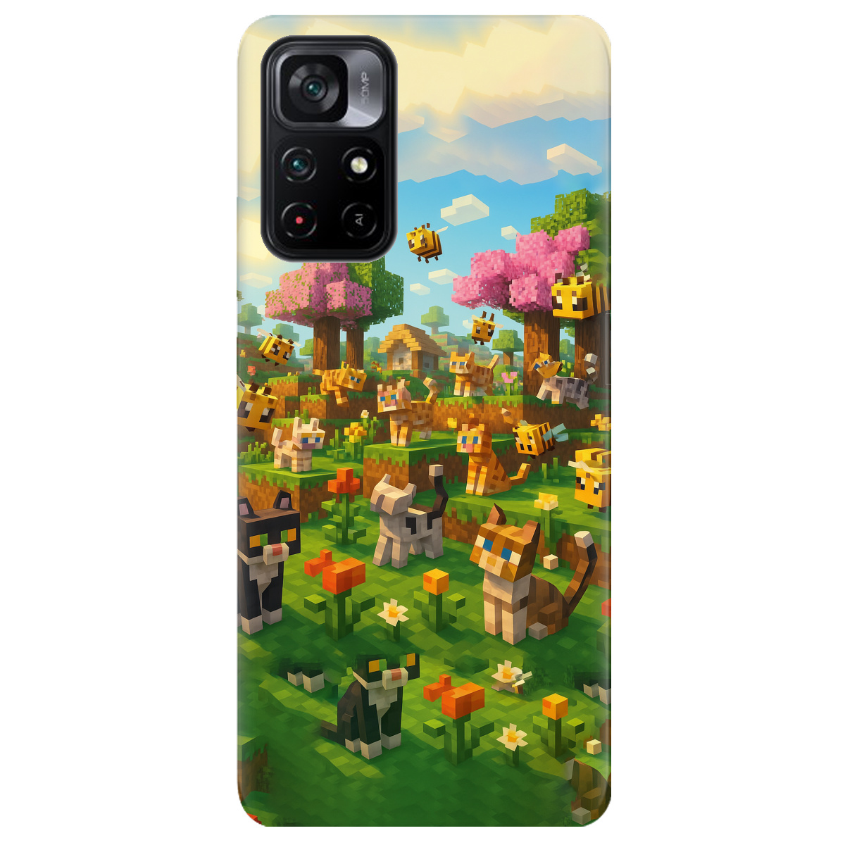 Чехол для Xiaomi Poco M4 Pro 5G Піксельні герої - фото 1 - Чехлы для телефонов