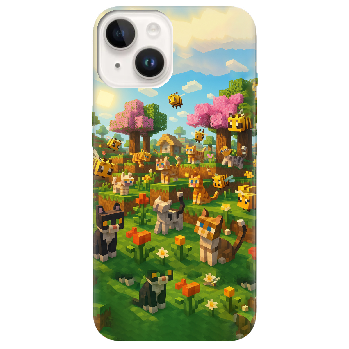 Чехол для Apple iPhone 14 Піксельні герої - фото 1 - Чехлы для телефонов